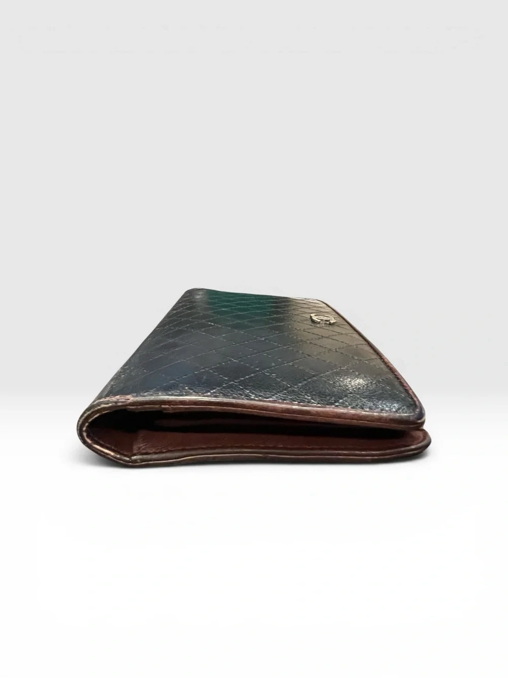 Vintage Chanel 2007 Black Quilted Lambskin Leather Wallet